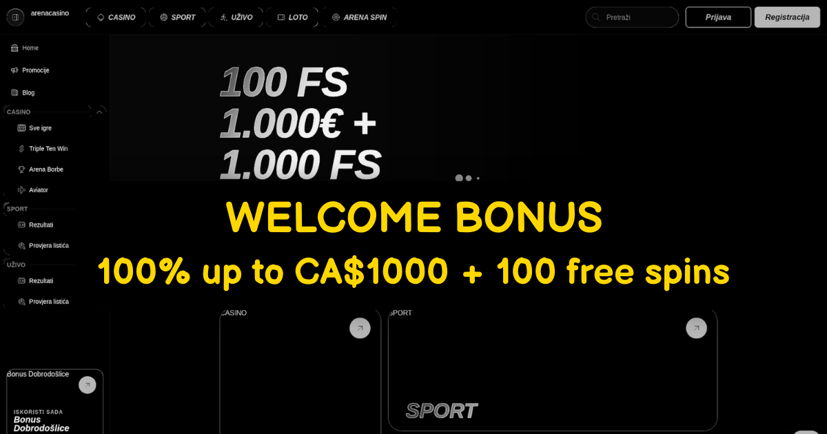 Arena Casino - Canada's Fast Payout Casino Experience